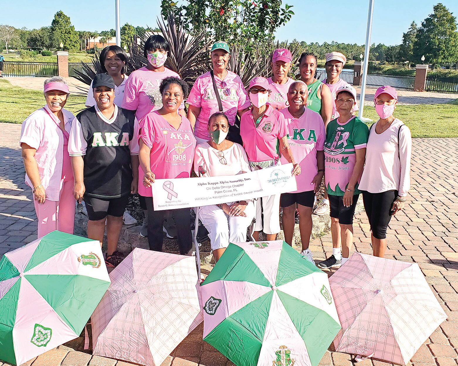 AKA sorority members walk for breast cancer awareness
